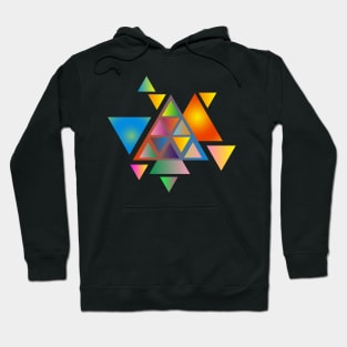 Pattern of colored triangles Hoodie